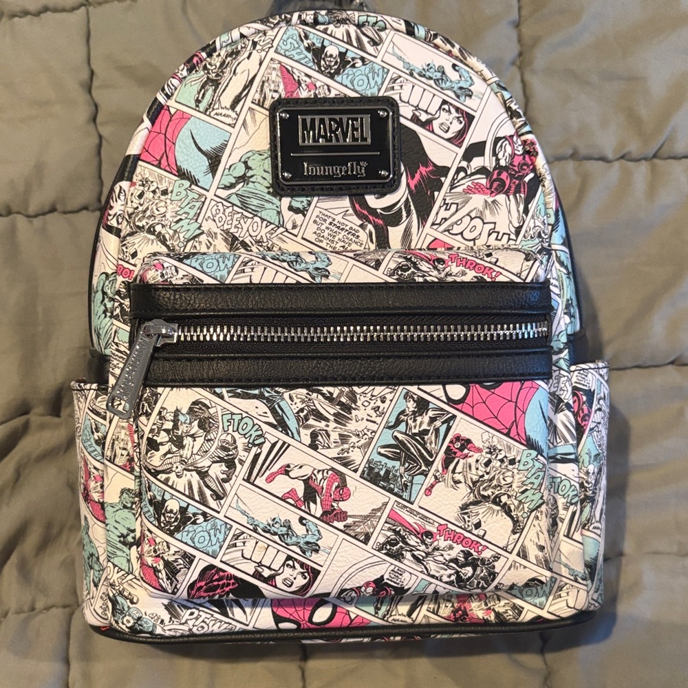 Marvel Loungefly Black and White Comic Backpack